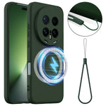 For Honor Magic8 Pro 5G Case Magnetic Case Anti-Drop Liquid Silicone Phone Cover