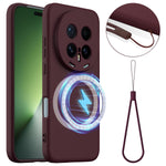 For Honor Magic8 Pro 5G Case Magnetic Case Anti-Drop Liquid Silicone Phone Cover