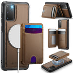 JEEHOOD För Samsung Galaxy S20 5G / Galaxy S20 4G Skal J10 Magnetiskt Skal Läder Baksida mobilskal med Avtagbar Korthållare Stöd