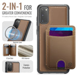 JEEHOOD For Samsung Galaxy S20 5G / Galaxy S20 4G Case  J10  Magnetic Case Leather Back Phone Cover with Detachable Card Holder Kickstand