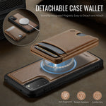 JEEHOOD För Samsung Galaxy S20 5G / Galaxy S20 4G Skal J10 Magnetiskt Skal Läder Baksida mobilskal med Avtagbar Korthållare Stöd