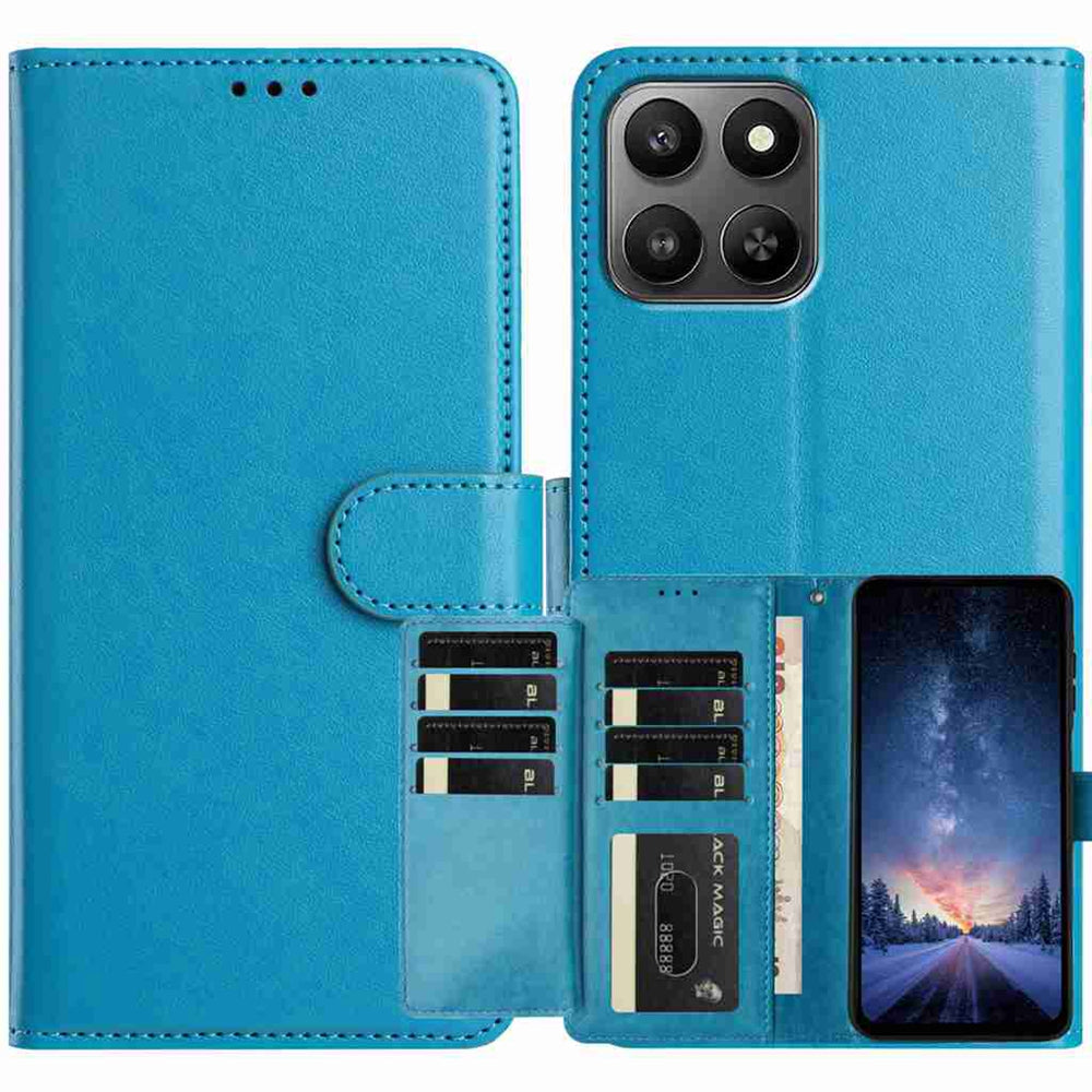 For Honor X7d 5G / Honor 400 Smart 5G Wallet Phone Case Stand PU Leather Folio Flip Cover with 8 Card Slot