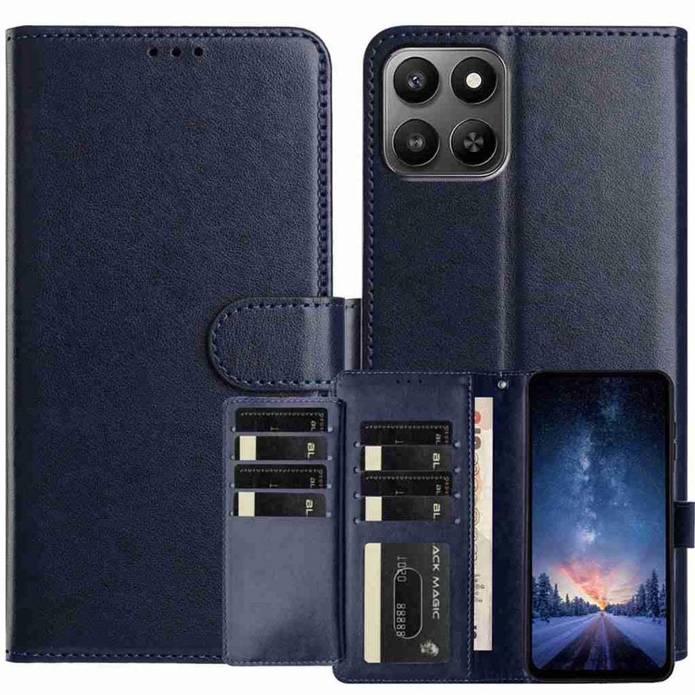 For Honor X7d 5G / Honor 400 Smart 5G Wallet Phone Case Stand PU Leather Folio Flip Cover with 8 Card Slot