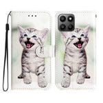 For Honor X7d 5G / Honor 400 Smart 5G Pung Etui Trykt Mønster PU Læder Stand Telefoncover med Rem