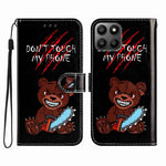 For Honor X7d 5G / Honor 400 Smart 5G Pung Etui Trykt Mønster PU Læder Stand Telefoncover med Rem