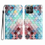 For Honor X7d 5G / Honor 400 Smart 5G Pung Etui Trykt Mønster PU Læder Stand Telefoncover med Rem