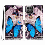 For Honor X7d 5G / Honor 400 Smart 5G Pung Etui Trykt Mønster PU Læder Stand Telefoncover med Rem