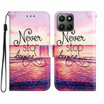 For Honor X7d 5G / Honor 400 Smart 5G Pung Etui Trykt Mønster PU Læder Stand Telefoncover med Rem