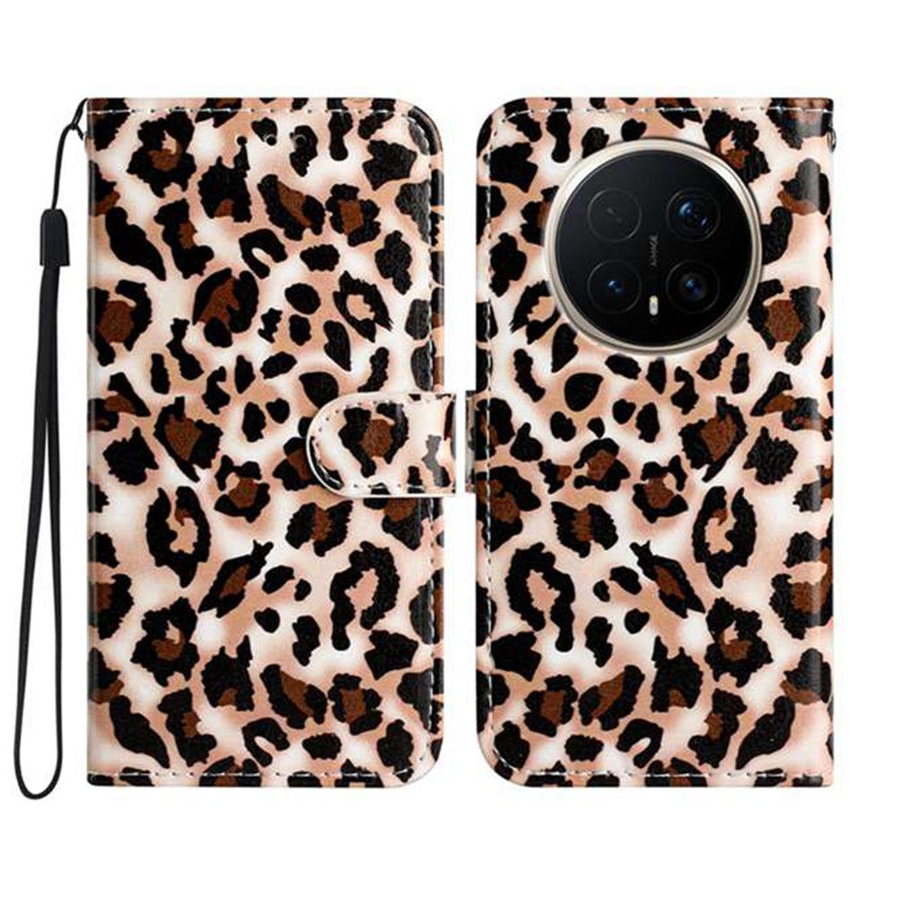 For Honor Magic8 5G Wallet Case  Printed Pattern PU Leather Stand Phone Cover with Strap