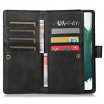 For Samsung Galaxy S23+ Split Leather Flip Wallet Case Stand Multiple Card Slots Magnetic Protect Phone Cover with Hand Strap
