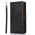 For Samsung Galaxy S23+ Split Leather Flip Wallet Case Stand Multiple Card Slots Magnetic Protect Phone Cover with Hand Strap