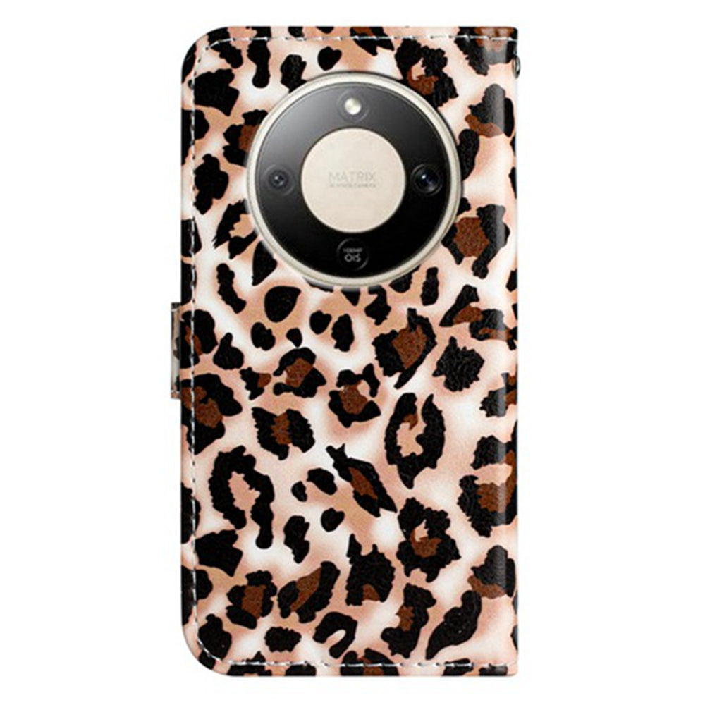 For Honor Magic8 Lite 5G / X9d 5G / X70 5G Wallet Case  Printed Pattern PU Leather Stand Phone Cover with Strap