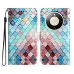 For Honor Magic8 Lite 5G / X9d 5G / X70 5G Wallet Case  Printed Pattern PU Leather Stand Phone Cover with Strap