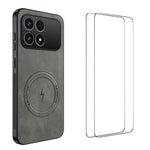 WANLONFENG Magnetiskt skal för Xiaomi Redmi K90 5G / Poco F8 Pro 5G, SD-serien, PC TPU-mobilskal med 2 st. skärmfilm