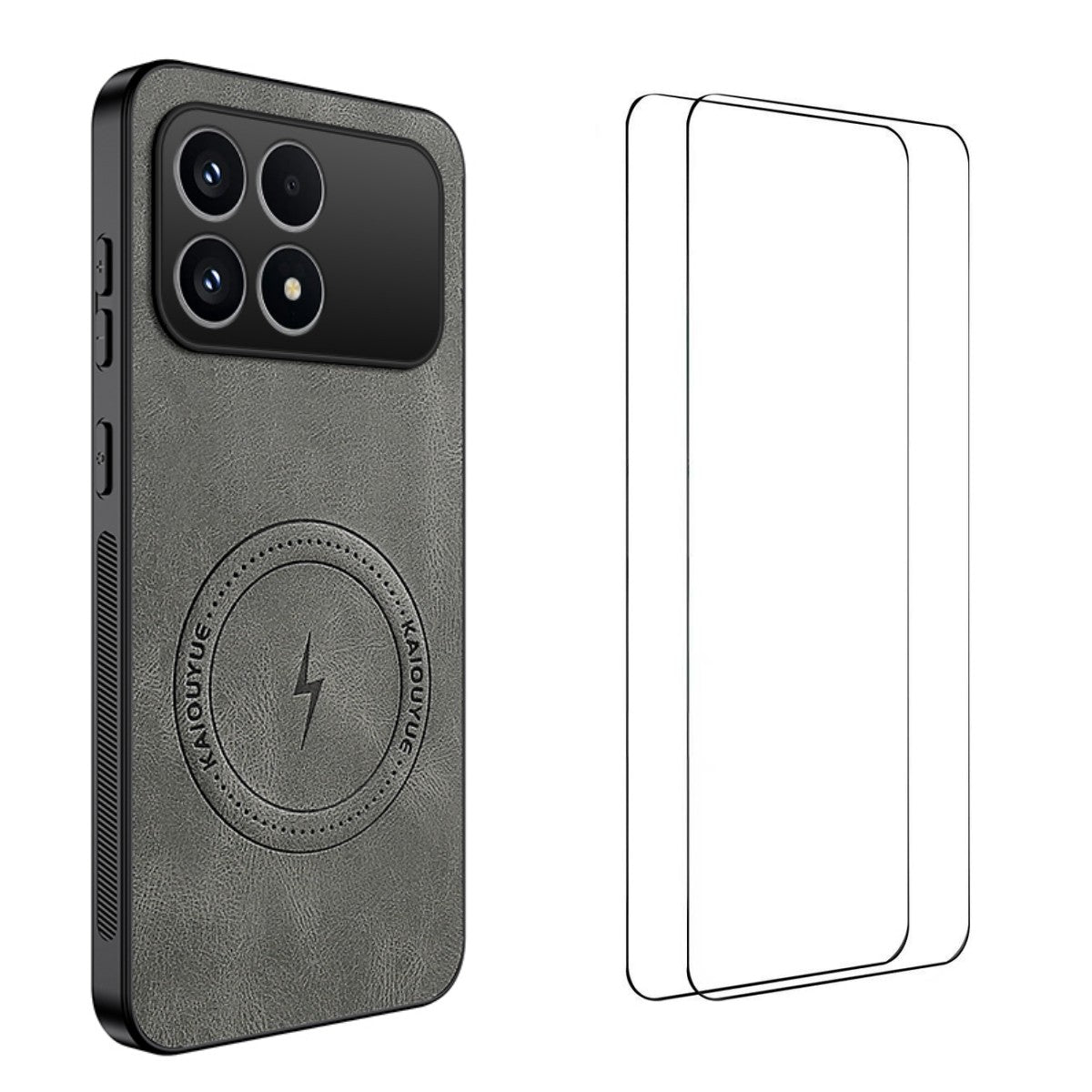 WANLONFENG Magnetiskt skal för Xiaomi Redmi K90 5G / Poco F8 Pro 5G, SD-serien, PC TPU-mobilskal med 2 st. skärmfilm