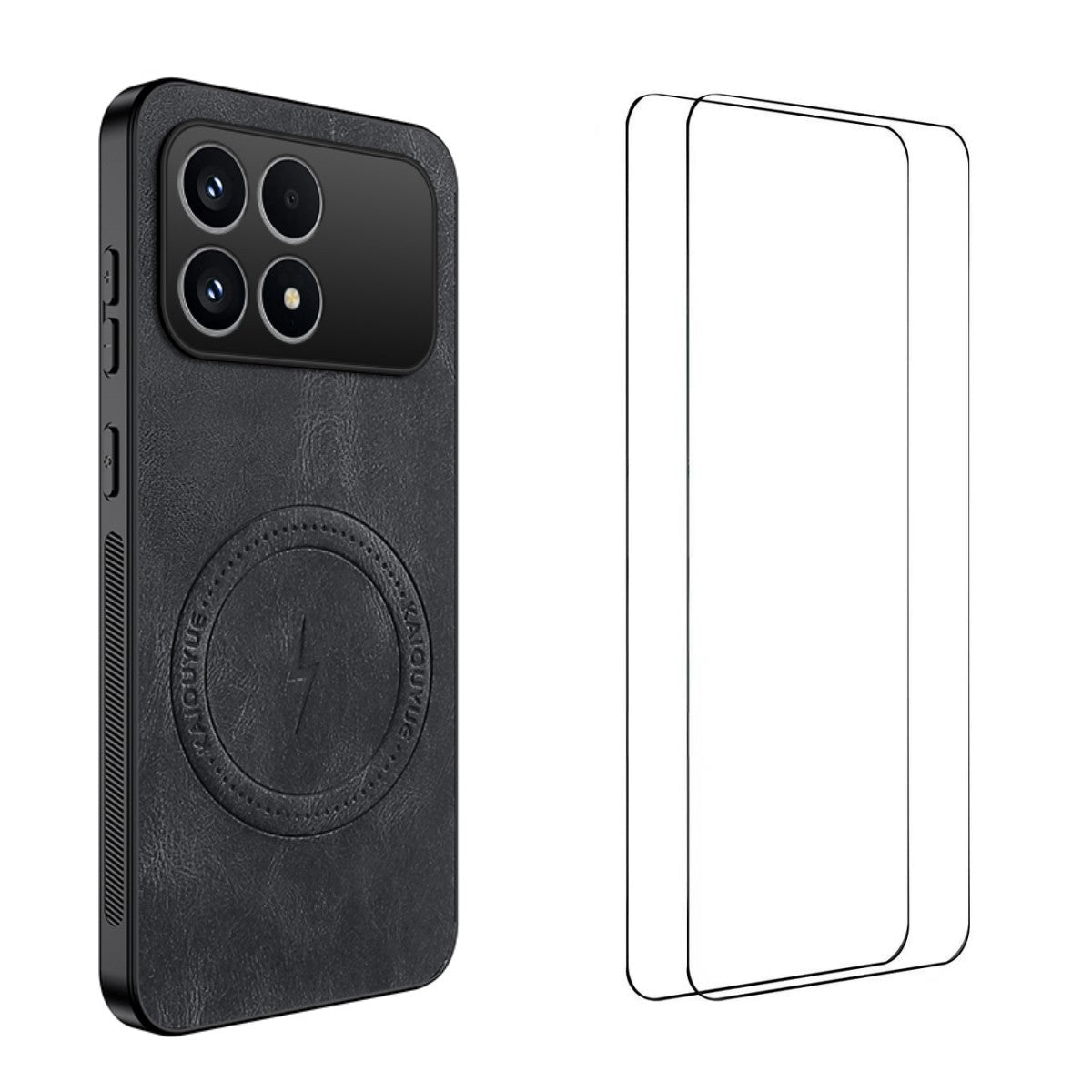WANLONFENG Magnetiskt skal för Xiaomi Redmi K90 5G / Poco F8 Pro 5G, SD-serien, PC TPU-mobilskal med 2 st. skärmfilm