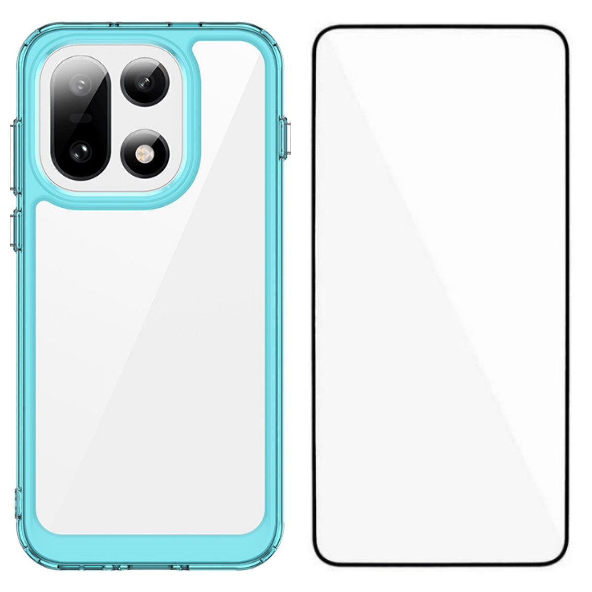 WANLONFENG til OnePlus 15 5G Telefoncover XC Series TPU Akrylcover med Hærdet Glas (Stort Linsehul)