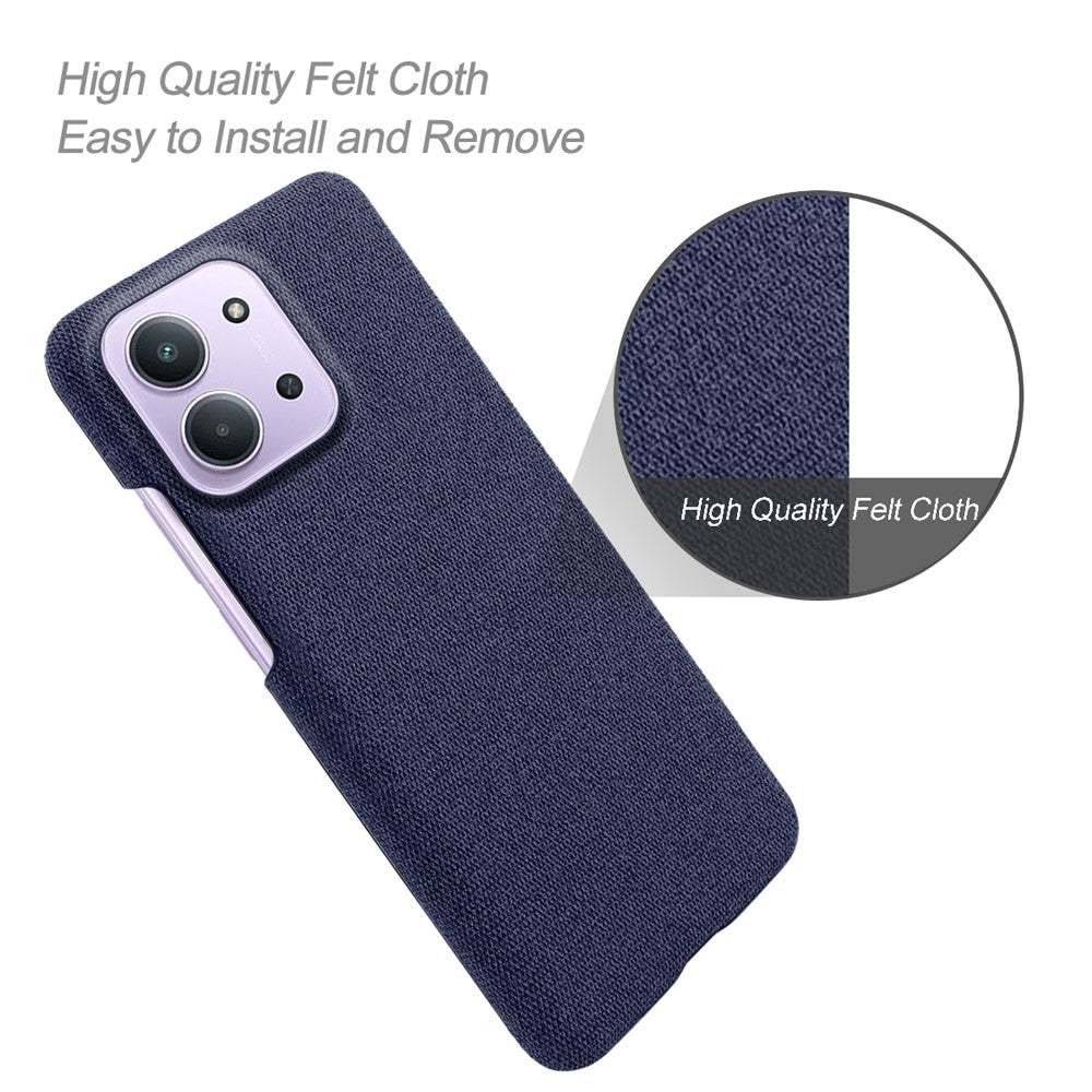 Phone Case for Xiaomi Redmi 15C 4G (EU) (173mm) / Redmi 15C 5G (EU) (173mm) / Poco C85 4G (173mm) Cloth Texture Anti-Scratch Protective PC Back Cover