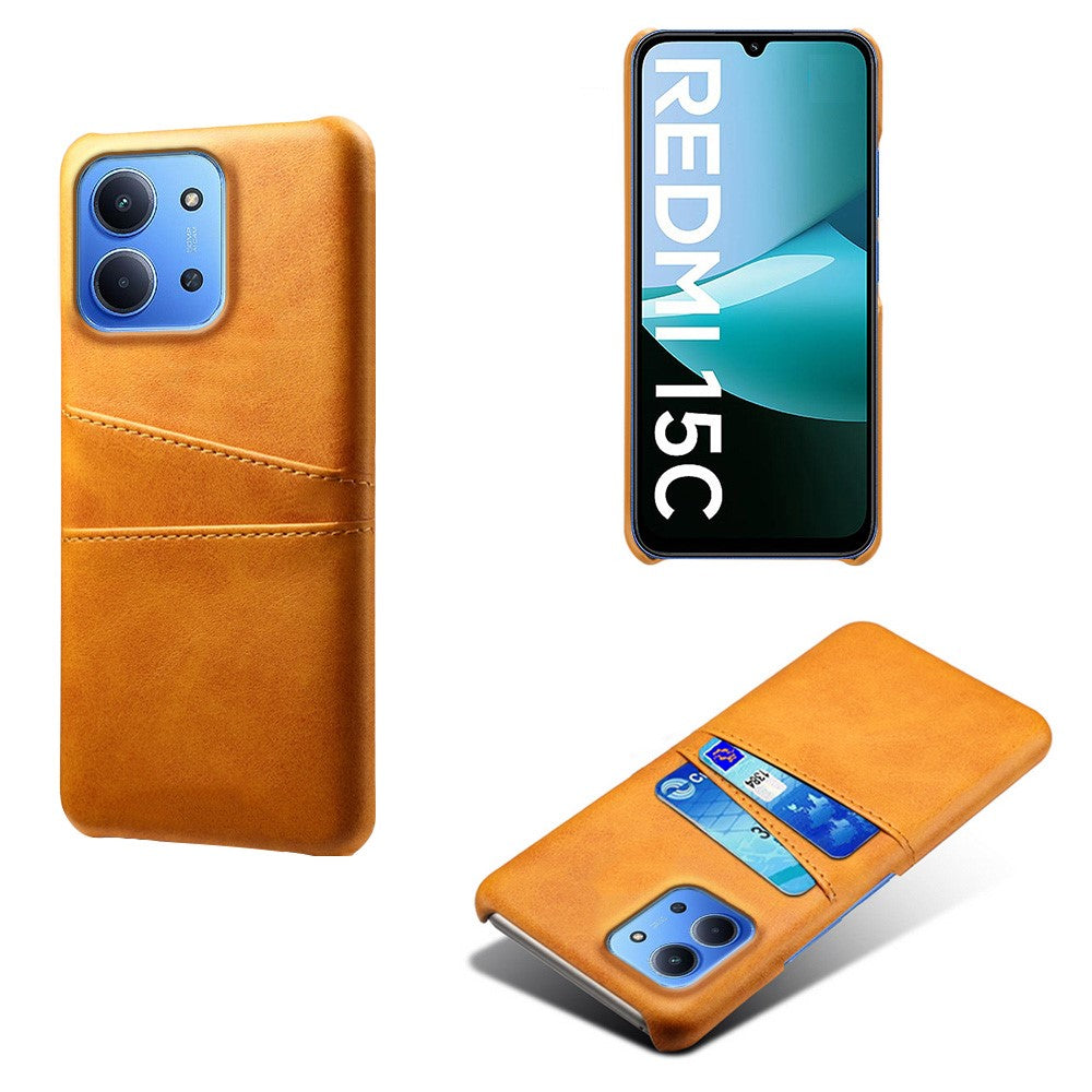 For Xiaomi Redmi 15C 4G (Global) (171mm) / Poco C85 4G (171mm) Case Dual Card Slots PU Leather + Hard PC Phone Cover