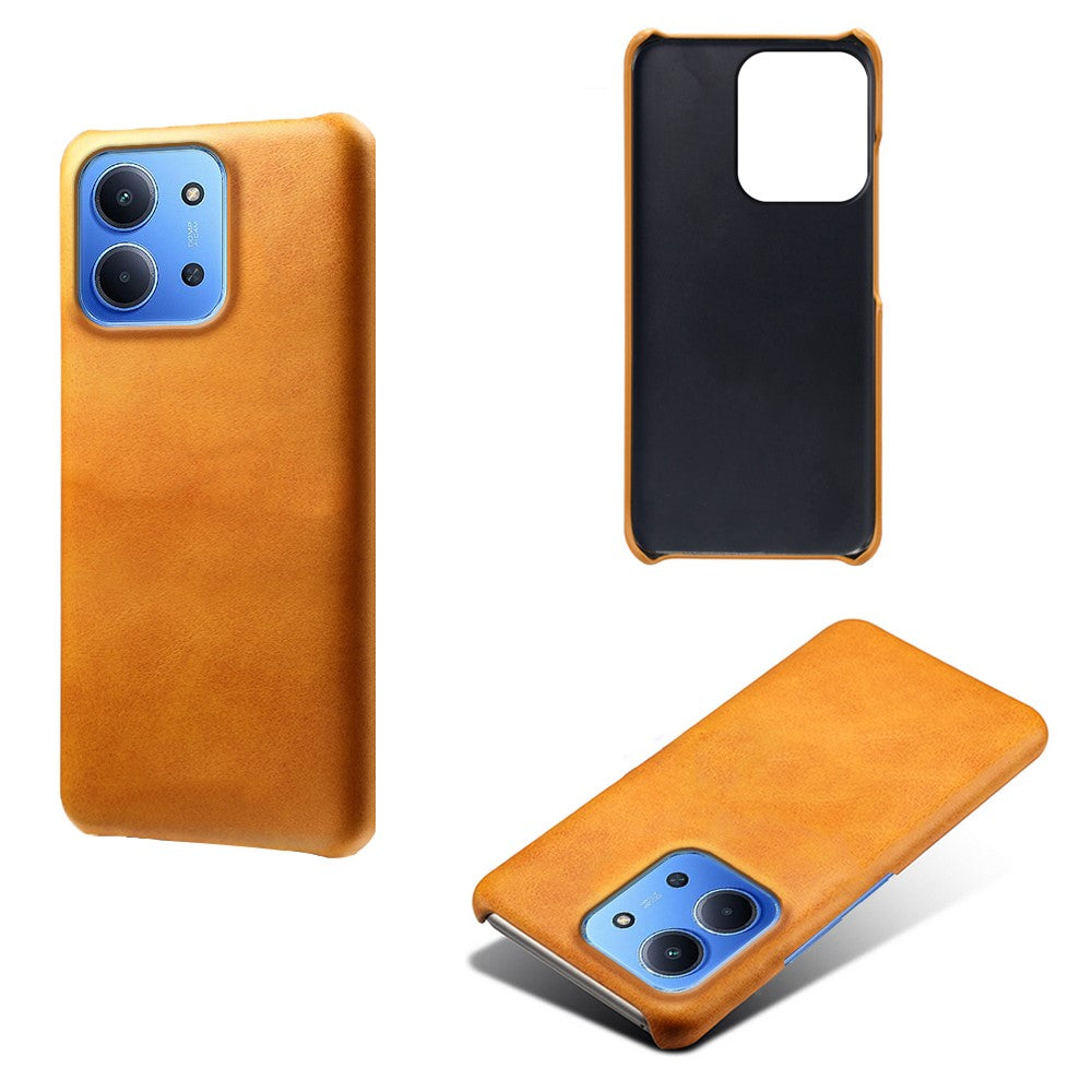 For Xiaomi Redmi 15C 4G (Global) (171mm) / Poco C85 4G (171mm) Case Calf Texture PU Leather Hard PC Protective Phone Cover