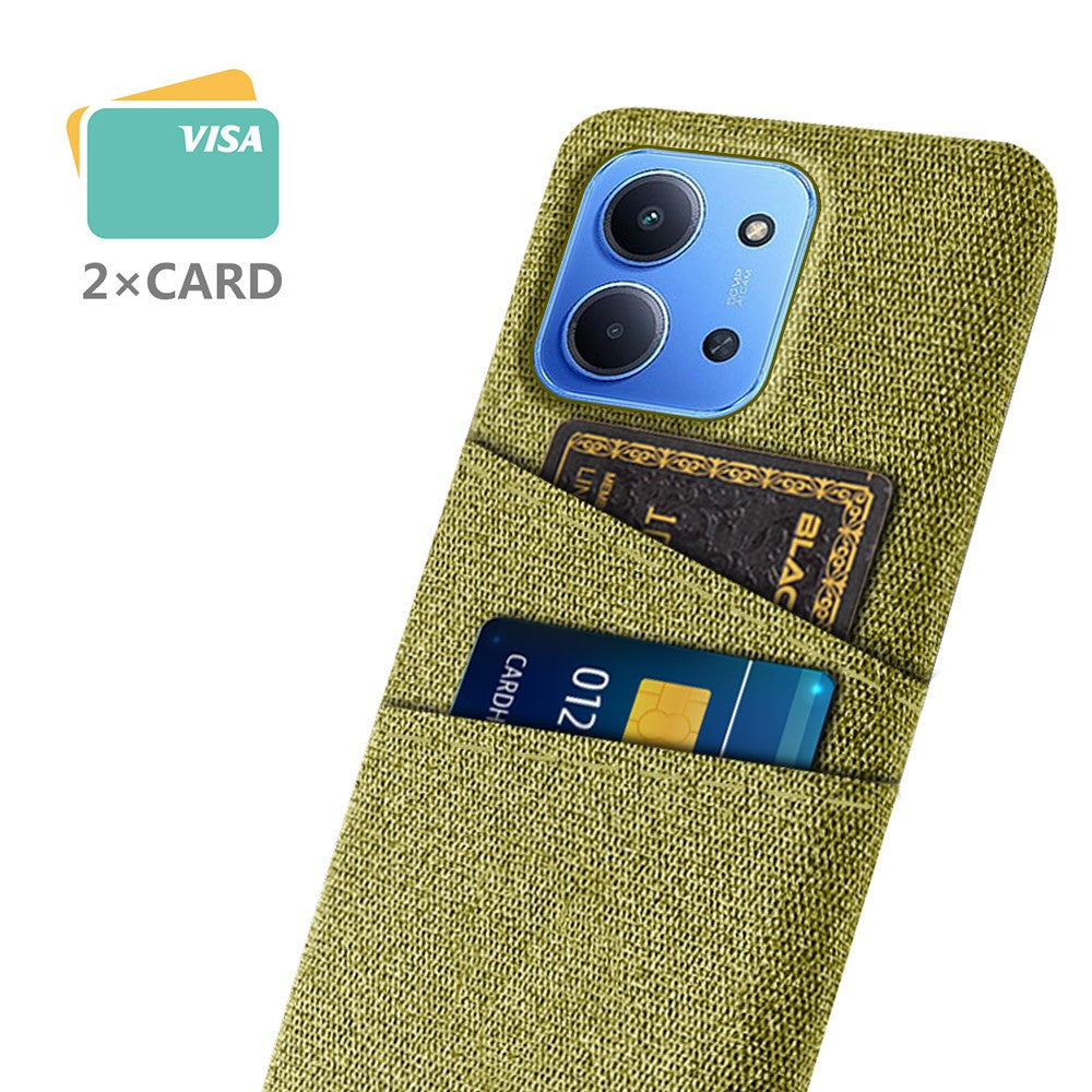 For Xiaomi Redmi 15C 4G (Global) (171mm) / Poco C85 4G (171mm) Case Cloth + Hard PC Phone Cover with Dual Card Slots