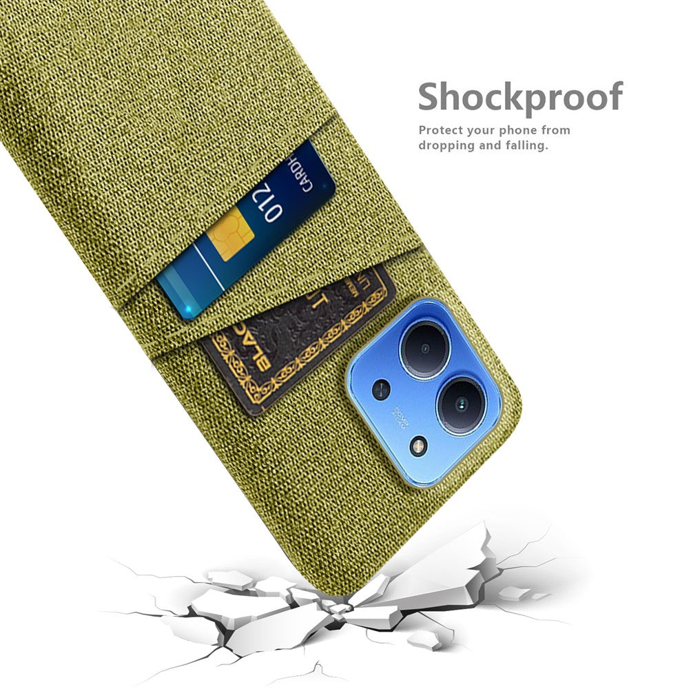 For Xiaomi Redmi 15C 4G (Global) (171mm) / Poco C85 4G (171mm) Case Cloth + Hard PC Phone Cover with Dual Card Slots