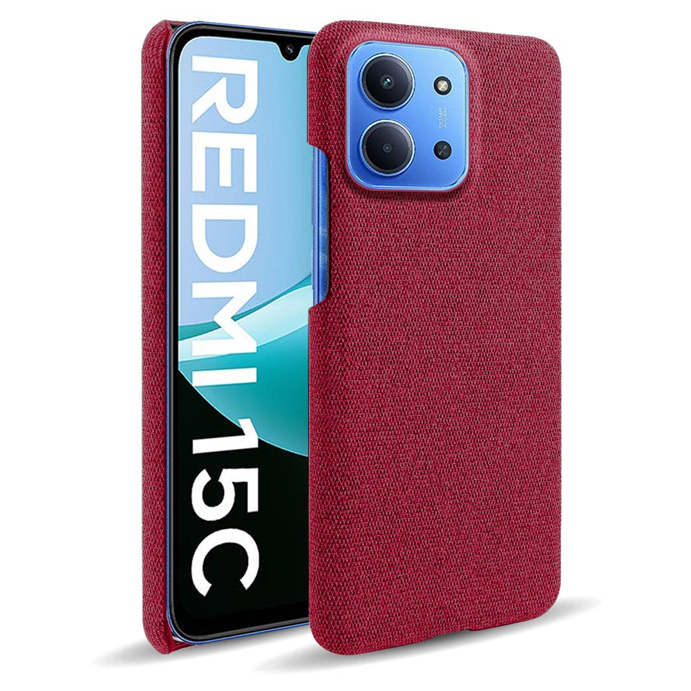 For Xiaomi Redmi 15C 4G (Global) (171mm)  /  Poco C85 4G (171mm) Case Cloth Texture Anti-Scratch Protective Phone PC Back Cover