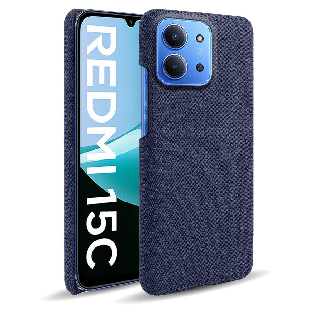 For Xiaomi Redmi 15C 4G (Global) (171mm)  /  Poco C85 4G (171mm) Case Cloth Texture Anti-Scratch Protective Phone PC Back Cover