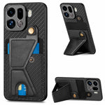 For Oppo Find X9 Pro 5G K-Shaped Kickstand Case Leather Phone Back Cover