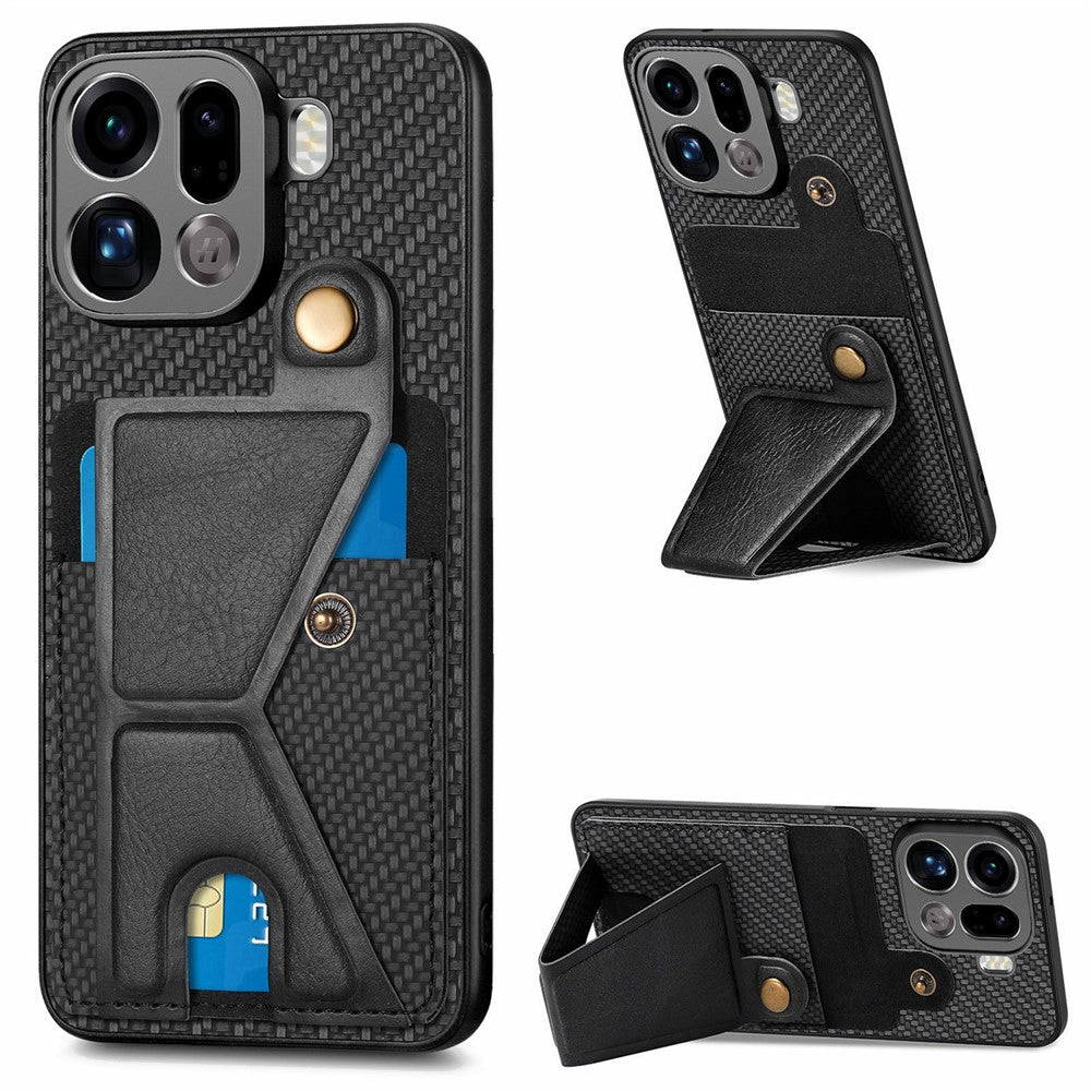 For Oppo Find X9 Pro 5G K-Shaped Kickstand Case Leather Phone Back Cover
