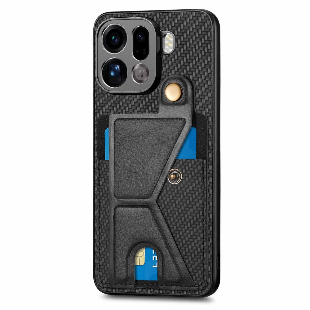 For Oppo Find X9 Pro 5G K-Shaped Kickstand Case Leather Phone Back Cover