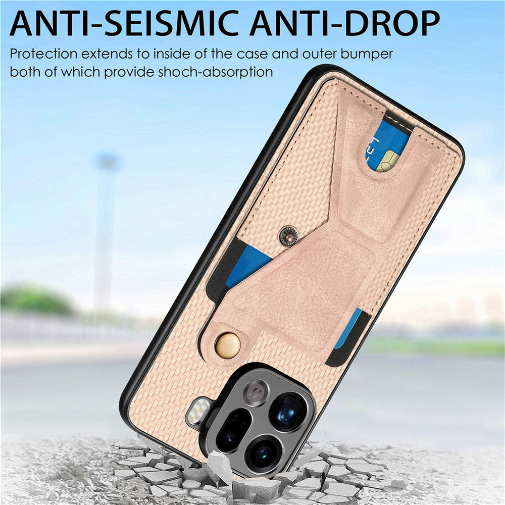 For Oppo Find X9 Pro 5G K-Shaped Kickstand Case Leather Phone Back Cover