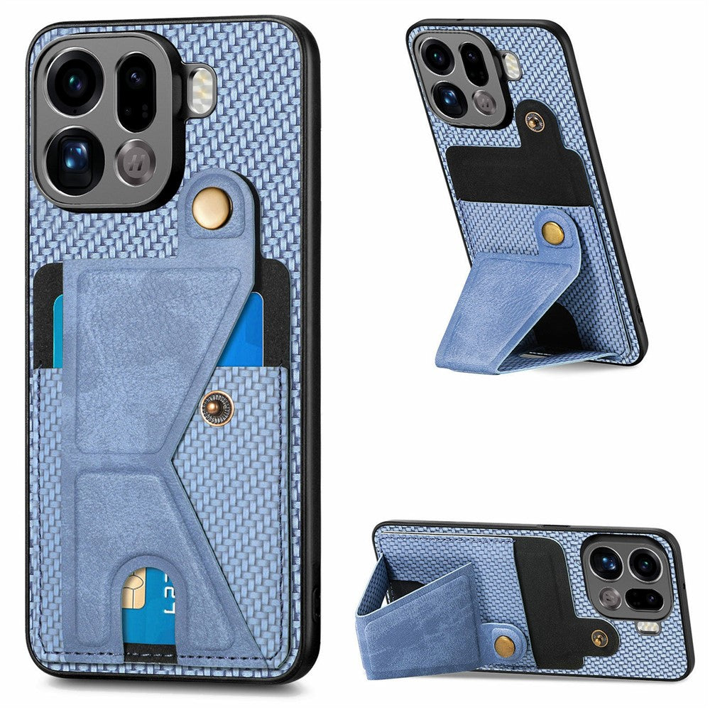 For Oppo Find X9 Pro 5G K-Shaped Kickstand Case Leather Phone Back Cover