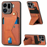 For Oppo Find X9 Pro 5G K-Shaped Kickstand Case Leather Phone Back Cover