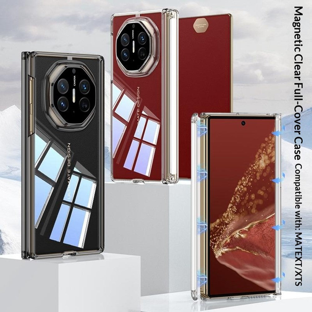 GKK For Huawei Mate XT Ultimate / XTs Ultimate Case Magnetic Hinge Design Clear TPU Phone Cover
