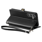 Läderfodral med handledsrem för Samsung Galaxy A27 5G, plånboksfodral, mobilfodral