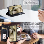 Läderfodral med handledsrem för Samsung Galaxy A27 5G, plånboksfodral, mobilfodral