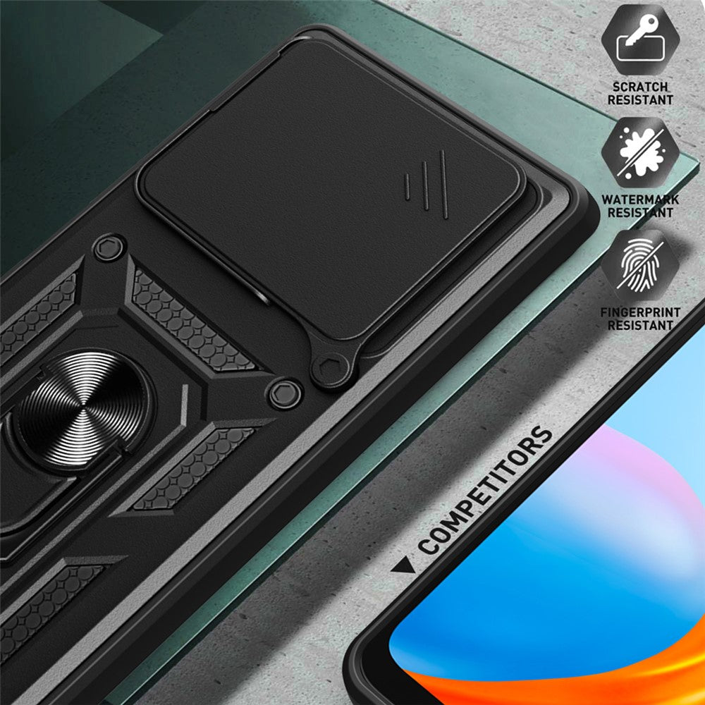 Phone Case For Honor Play10A 4G  /  X5c Plus 4G  /  X5c 4G PC + TPU Kickstand Cover with Slide Camera Lid
