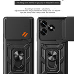 Phone Case For Honor Play10A 4G  /  X5c Plus 4G  /  X5c 4G PC + TPU Kickstand Cover with Slide Camera Lid