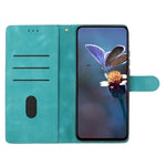 Honor 400 Smart 5G / 4G / X7d 4G cover – sommerfugl og blomstermønster, skin-touch læder telefoncover