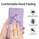 Leather Case For Honor 400 Smart 5G / 4G / X7d 4G Imprinted Flower Phone Cover with Wrist Strap