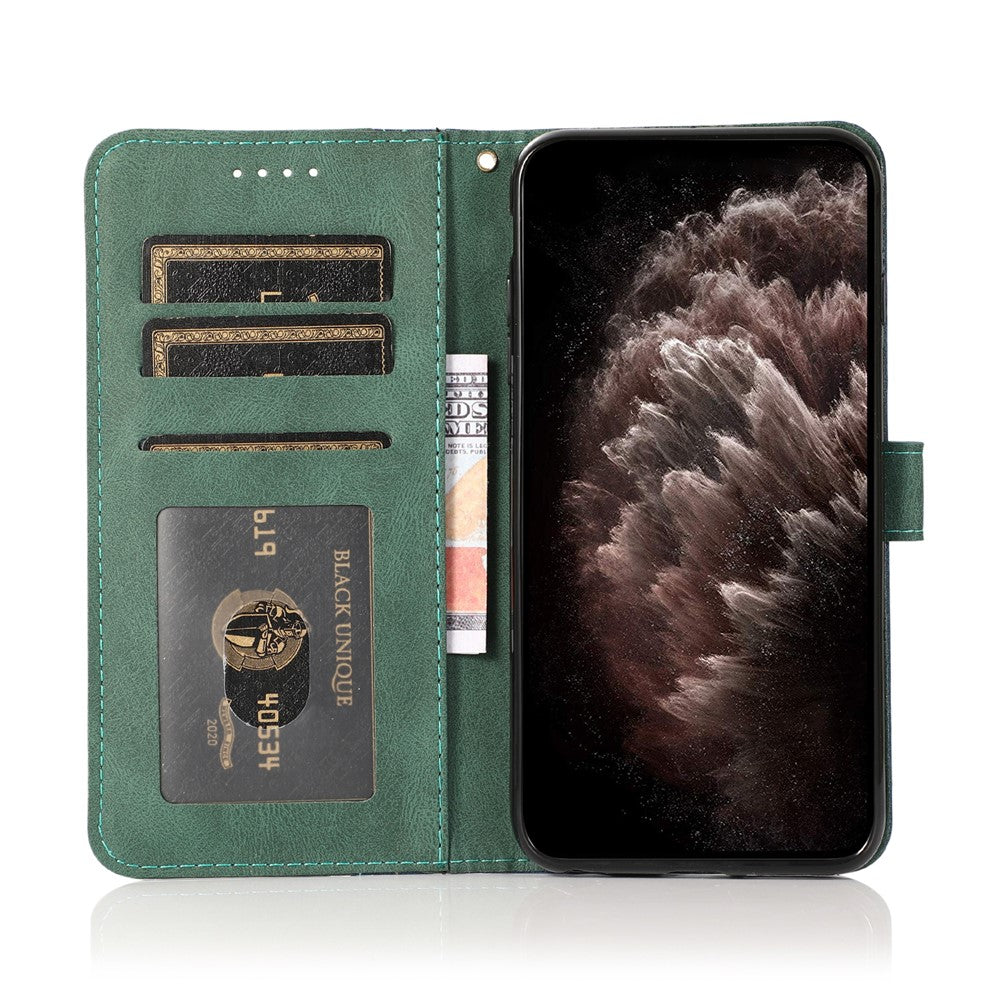 Til Honor 400 Smart 5G / X7d 4G Etui Farvesplejsning Pung Stativ Lædertelefoncover med Håndrem