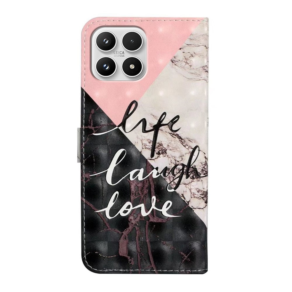 Phone Case For Xiaomi 17 3D Creative Pattern PU Leather Stand Cover
