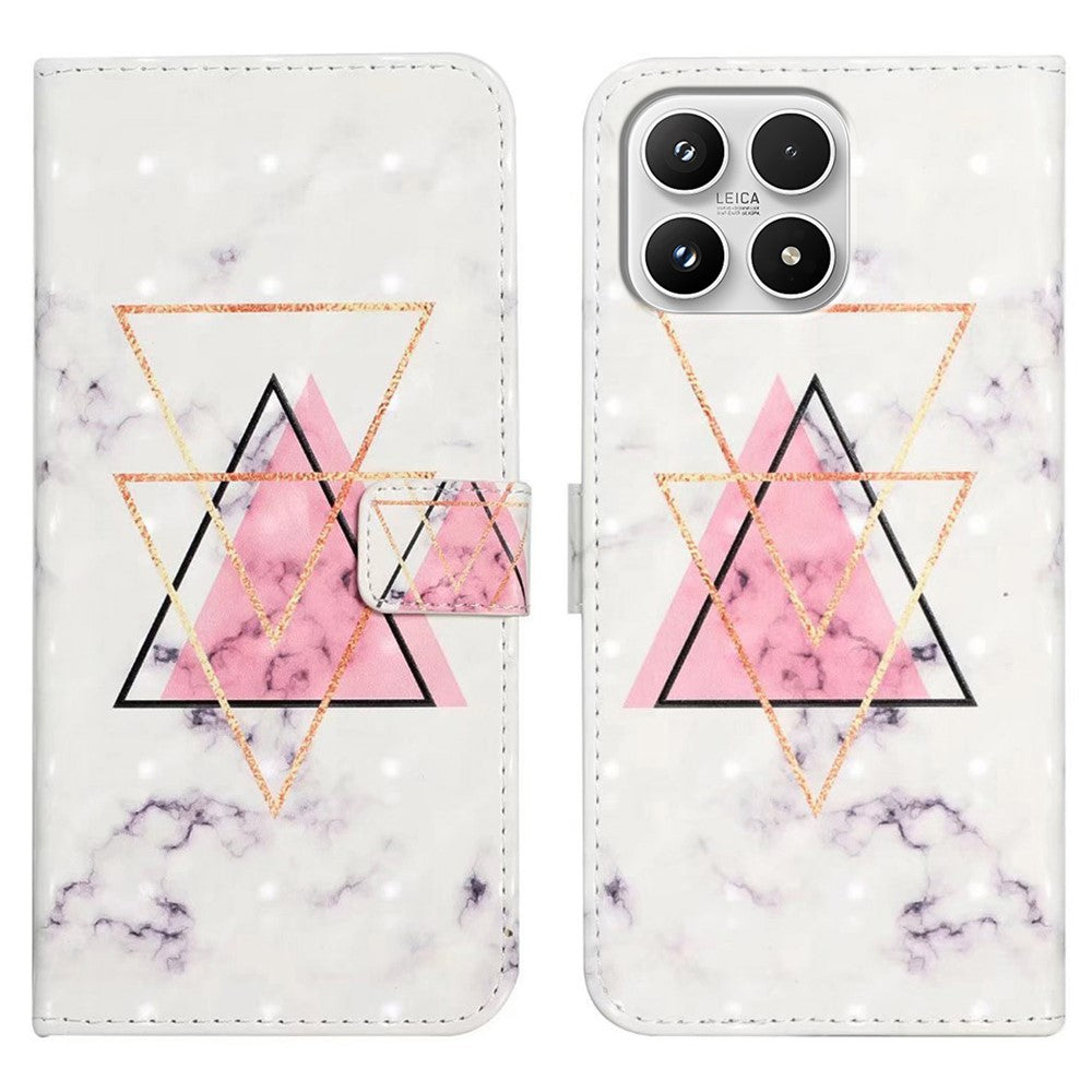 Phone Case For Xiaomi 17 3D Creative Pattern PU Leather Stand Cover