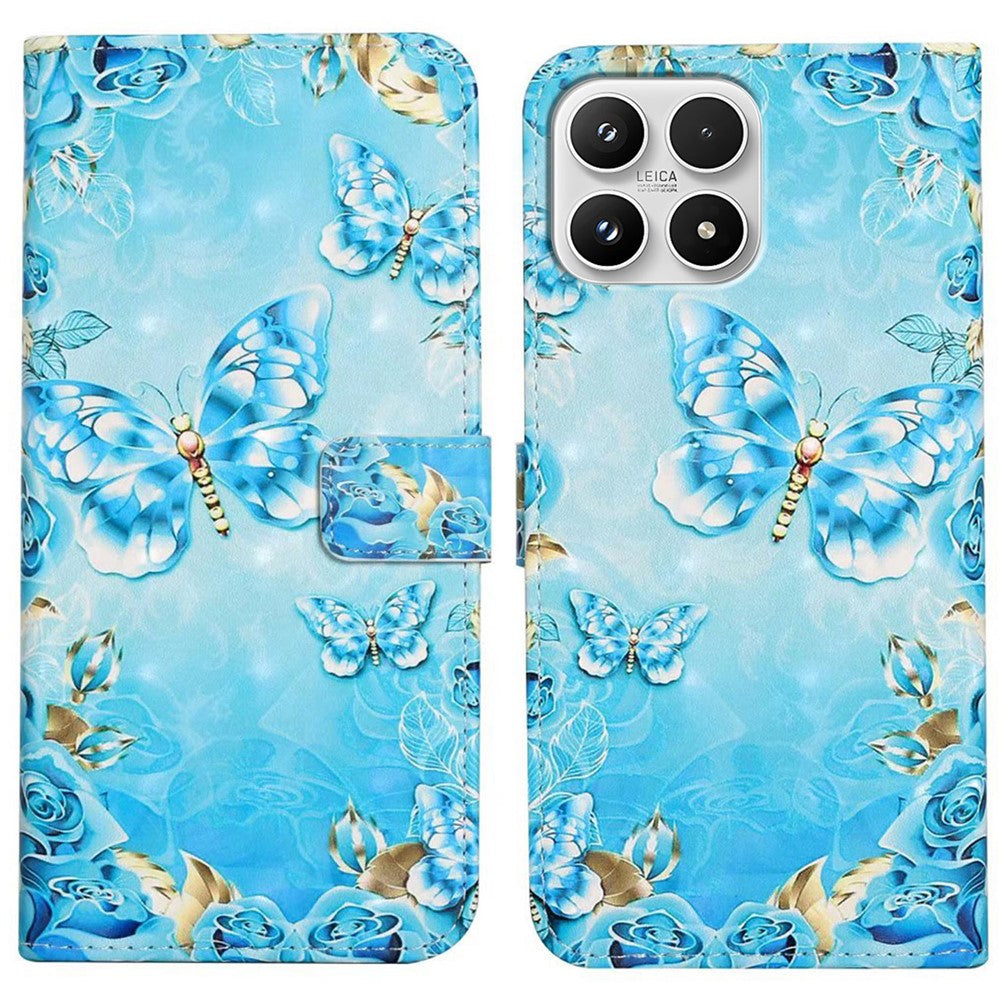 Phone Case For Xiaomi 17 3D Creative Pattern PU Leather Stand Cover