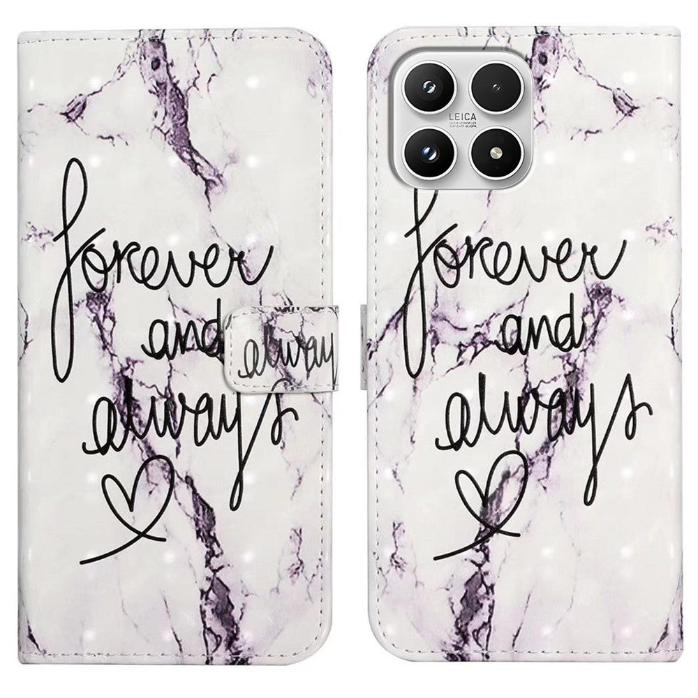 Phone Case For Xiaomi 17 3D Creative Pattern PU Leather Stand Cover