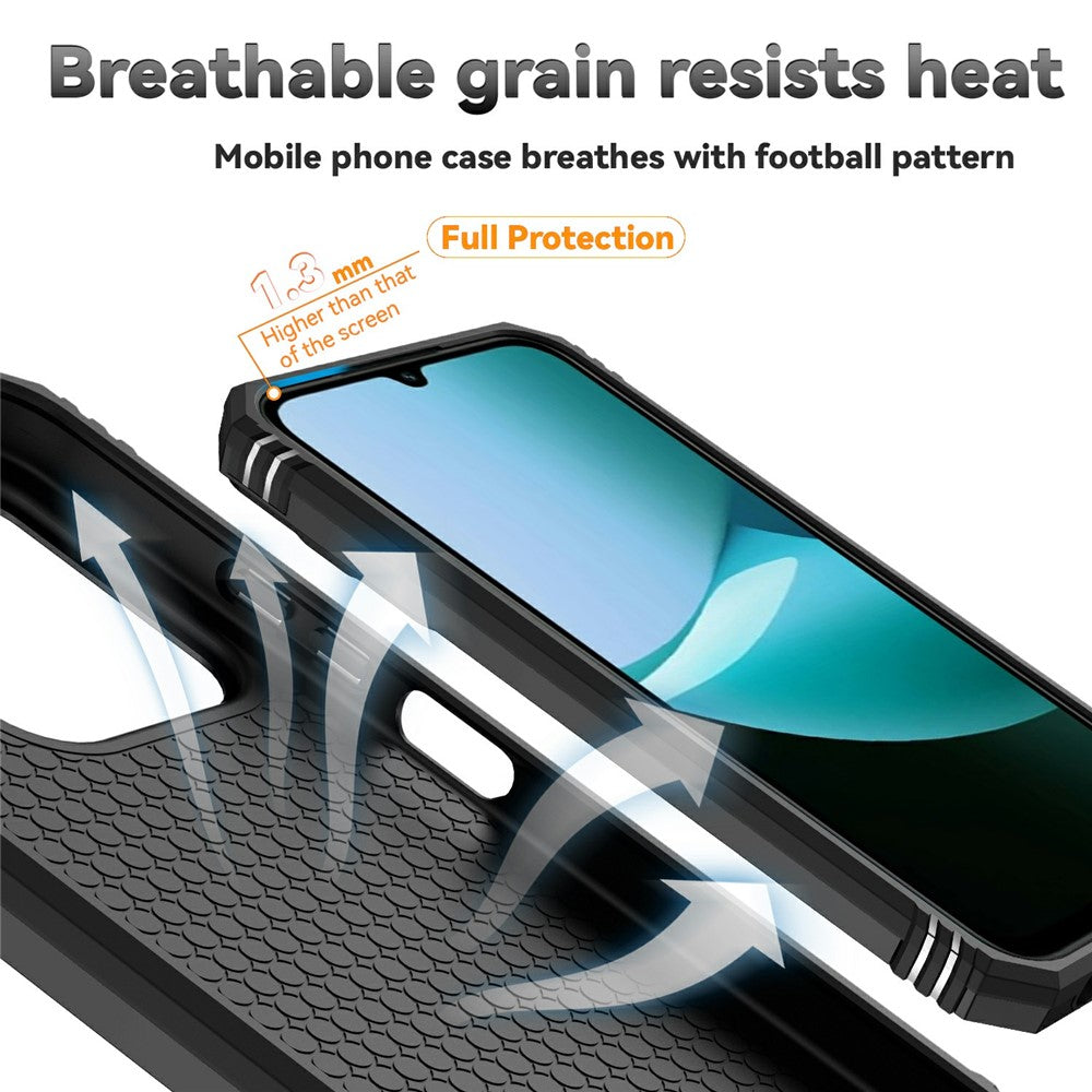Phone Case For Xiaomi Redmi 15C 5G (EU) (173mm) / 4G (EU) (173mm) / Poco C85 5G PC + TPU Cover with Lens Protection Kickstand
