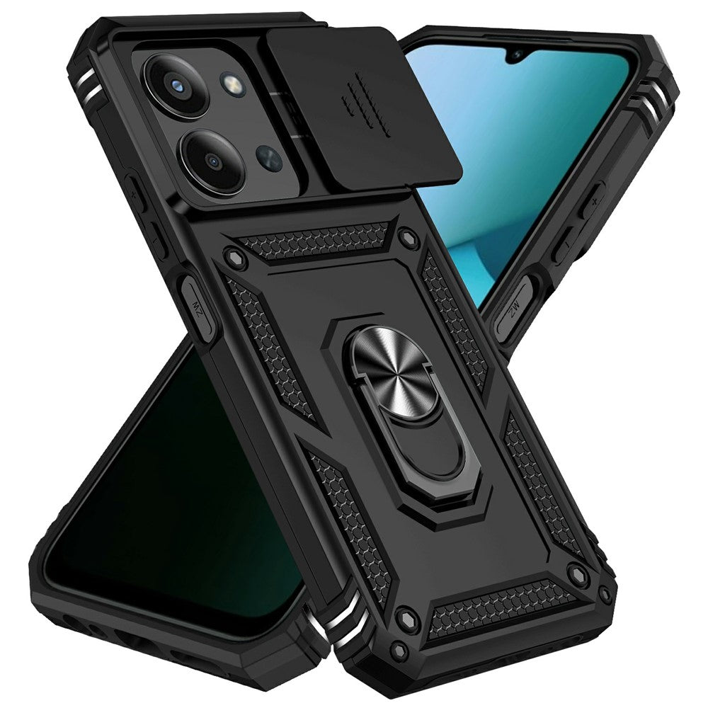Phone Case For Xiaomi Redmi 15C 5G (EU) (173mm) / 4G (EU) (173mm) / Poco C85 5G PC + TPU Cover with Lens Protection Kickstand