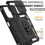 Telefoncover til Xiaomi Redmi 15C 5G (EU) (173 mm) / 4G (EU) (173 mm) / Poco C85 5G i PC + TPU med linsebeskyttelse og støttefod