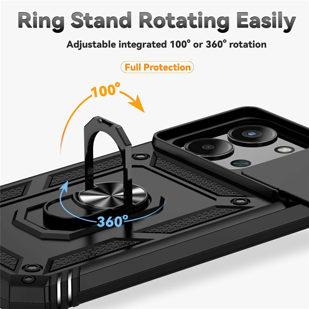 Phone Case For Xiaomi Redmi 15C 5G (EU) (173mm) / 4G (EU) (173mm) / Poco C85 5G PC + TPU Cover with Lens Protection Kickstand